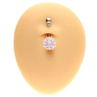 Srebrny kolczyk do pępka  - PBN 1200-L