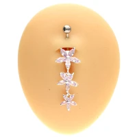 Srebrny kolczyk do pępka - PBM 1223-L