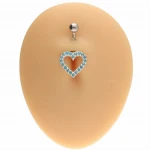 Srebrny kolczyk do pępka - PBN 969-a