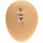 Srebrny kolczyk do pępka - PBN 969-w