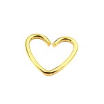 Serduszko rozginane 316L złote 1,2x10 mm (10 sztuk)