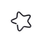 Gwiazdka rozginana czarna 1,2x10 mm (10 sztuk) 