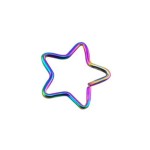 Gwiazdka rozginana tęczowa 1,2x10 mm (10 sztuk)