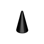 Stożek do sztangi 1,2x3/6 mm - czarny (10 szt.) 