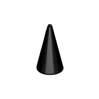 Stożek do sztangi 1,2x3/6 mm - czarny (10 szt.) 