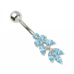 Srebrny kolczyk do pępka - PBM344A