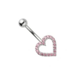 Srebrny kolczyk do pępka PBN969P