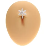 Srebrny kolczyk do pępka - PBN502W