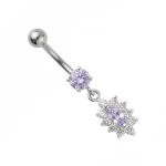 Srebrny kolczyk do pępka - PBM2064L