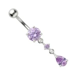 Srebrny kolczyk do pępka - PBM2107L