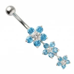 Srebrny kolczyk do pępka PBM 1781-a