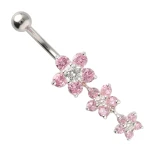 Srebrny kolczyk do pępka PBM 1781-p