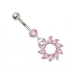 Srebrny kolczyk do pępka PBM 1224-p 