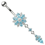 Srebrny kolczyk do pępka PBM 2406-a