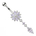 Srebrny kolczyk do pępka PBM 2406-l