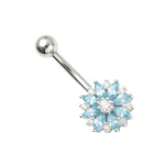 Srebrny kolczyk do pępka PBN 1200-a