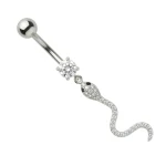 Srebrny kolczyk do pępka PBM 1493--w