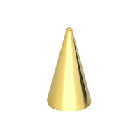Stożek do sztangi 1,6x5/10 mm - złoty (10 szt.) 