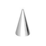 Stożek do sztangi 1,6x5/10 mm - srebrny (10 szt.) 